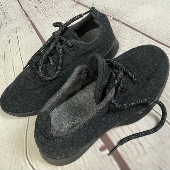 allbirds Shoes - ALLBIRDS Wool Runners women's dark grey comfortable flexible sneaker shoe, sz 9